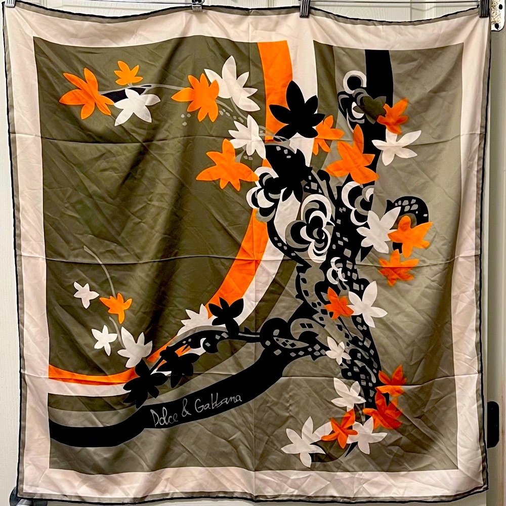 Dolce & Gabbana Silk Scarf 90cm Great Gift!